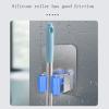 ZXCASDF Mop Hook Clip Artifact Stainless Steel Punch-Free Nail-Free Broom Cloth Rack Wall Hanging Strong Fixed Toilet Bathroom Anti-Skid Roller Storage,Orange view 4