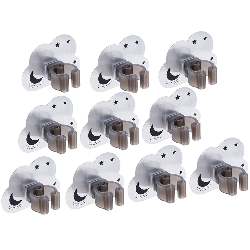 ZXCASDF Cartoon Mop Hanger Viscose Surface Brushed Texture Polished Mirror Surface Non-Marking Viscose Bathroom Mop Hanger Strong Load-Bearing Fixed Buckle Free Punch Mop Clip