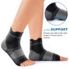 Plantar Fasciitis Sock (6 Pairs) for Men and Women, Compression Foot Sleeves with Arch and Ankle Support (Black, Medium) view 4