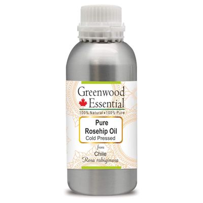 Greenwood Essential Pure Rosehip Oil (Rosa rubiginosa) Cold Pressed 630ml (21 oz)