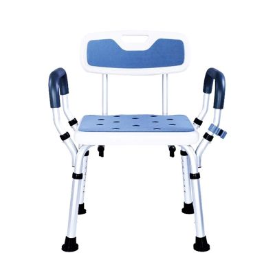 Bath Chair, Shower Bench Chair, Folding Walkers with Back Padded Shower Seat for Seniors Elderly Disabilities Tub Shower Seats for Adults ALGFree (Color : Blue)