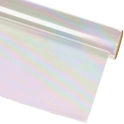 PMU Iridescent Film Roll 49 in. x 100 ft. Iridescent Opal for Crafts, Gifts, and Baskets Pkg/1