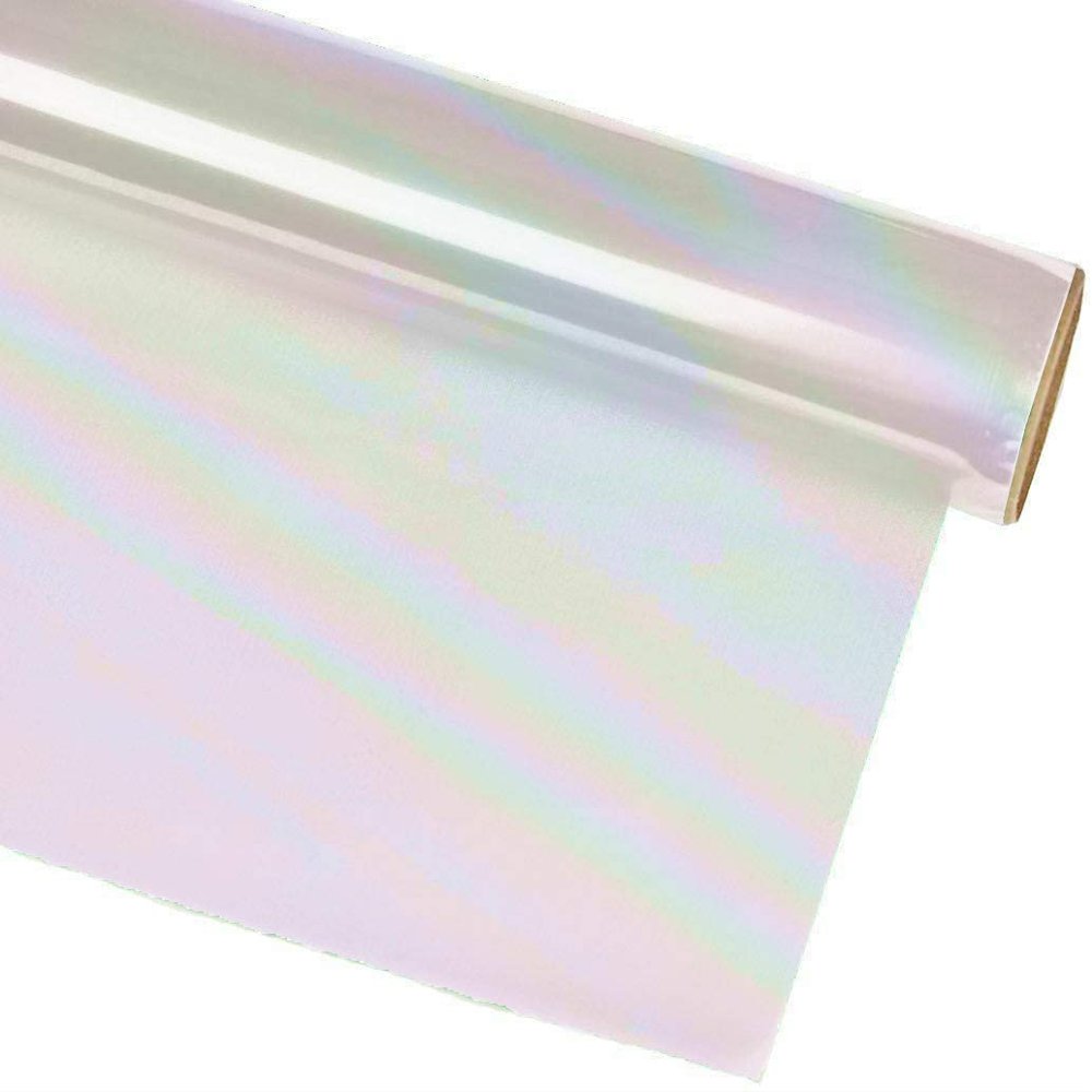 PMU Iridescent Film Roll 49 in. x 100 ft. Iridescent Opal for Crafts, Gifts, and Baskets Pkg/1