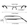 VisionGlobal Blue Light Blocking Glasses for Women/Men, Anti Eyestrain, Computer Reading, TV Glasses, Stylish Square Frame, Anti Glare (Black, 3.00 Magnification) view 3