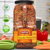 Dehydrated Dried Red and Green Bell Peppers Mix by It's Delish  48 Oz (3 lbs) Restaurant Gallon Size Jug With handle  Sealed to Maintain Freshness  Chopped & Dried Vegetable Spice Seasoning view 3