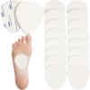 20 Pieces Metatarsal Felt Pads Foot Insert Pads Ball of Cushion for Pain Relief Forefoot and Sole Adhesive Foam Accessories for Men and Women 1/4 Inch Thick(White) view 1