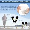 20 Pieces Metatarsal Felt Pads Foot Insert Pads Ball of Cushion for Pain Relief Forefoot and Sole Adhesive Foam Accessories for Men and Women 1/4 Inch Thick(White) view 3