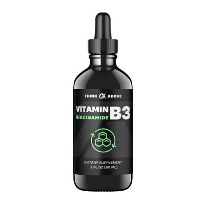 Think Above Vitamin B3 Niacinamide Liquid - Non Flush Form of B3 Niacin - Convenient Vitamin B3 Niacinamide Drops for Women and Men - Easy to Swallow 2oz (60ml)