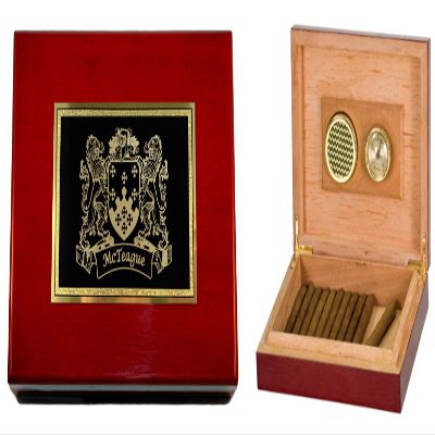 McTeague Irish Coat of Arms Humidor