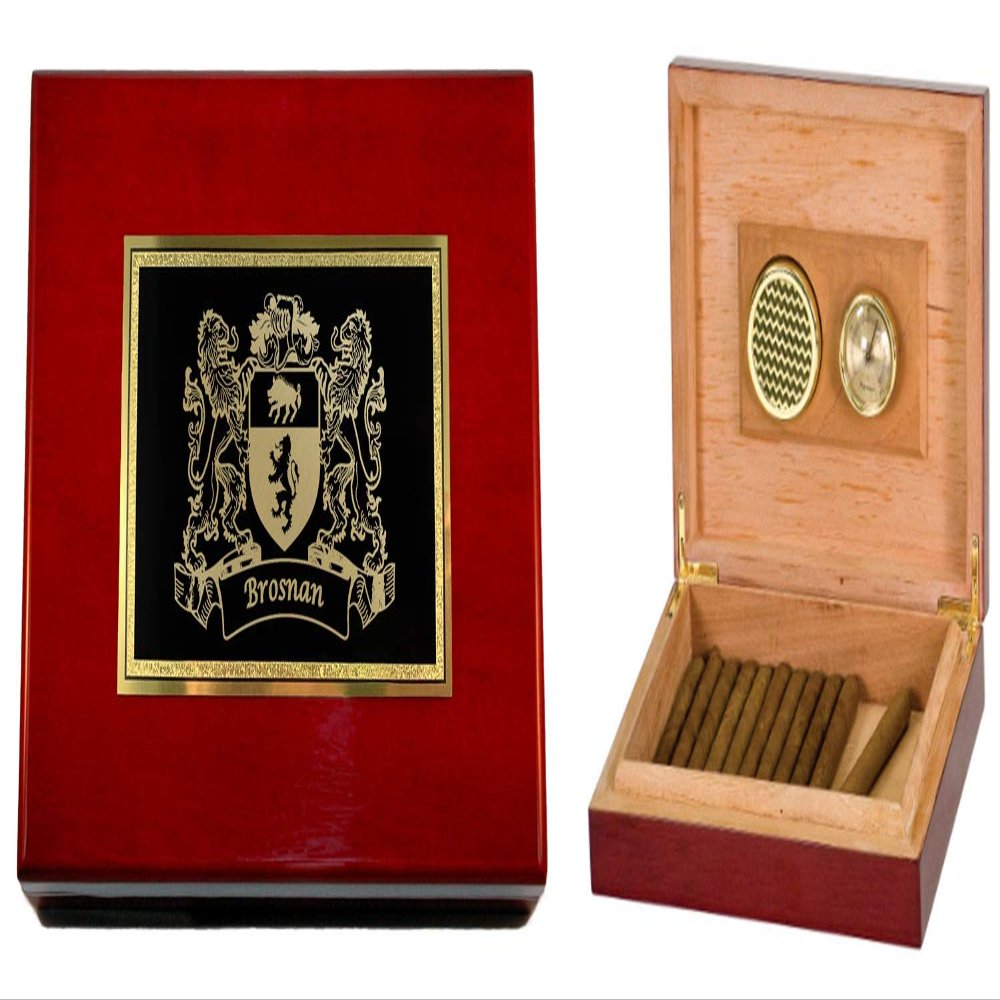 Brosnan Irish Coat of Arms Humidor