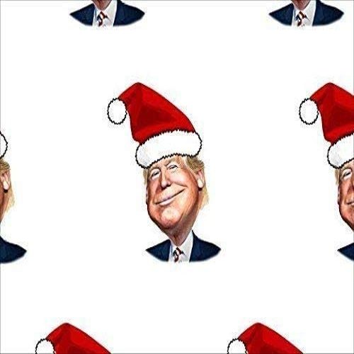 2-Pack of Gift Wrap: Donald Trump Santa Hat Wrapping Paper (Christmas MAGA Love pro GOP Conservative Republican (28 x 30 inch times 2 sheets)