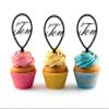 10th (Ten) Birthday Acrylic Cupcake Toppers 12 pcs view 1