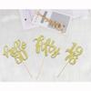 24 Pcs Gold Glitter 50th Birthday Cupcake Toppers for 50th Birthday Celebrating Party Decorations view 4