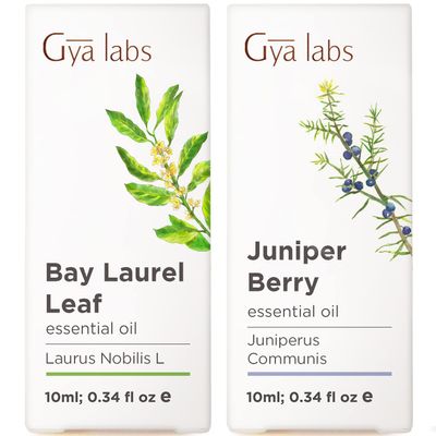 Bay Leaf & Juniper Berry Essential Oil Set - Aromatherapy Grade Essential Oils Set - 2x0.34 fl oz