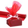 NUOBESTY Red Cellophane Wrap Roll 1Pc 44 x 3000 cm Christmas Cellophane Wrap Thick Baskets Treats Candy Cookies Wrapping Paper Roll for Holiday Arts Crafts OPP view 1