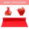 NUOBESTY Red Cellophane Wrap Roll 1Pc 44 x 3000 cm Christmas Cellophane Wrap Thick Baskets Treats Candy Cookies Wrapping Paper Roll for Holiday Arts Crafts OPP view 3