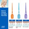TEPE Dental Floss Picks, Tooth Picks Flossers, Floss Sticks, EasyPicks XS/S, Orange, 60 Pk view 4