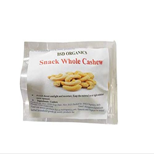 BSD Organics Snack Whole Cashew / Kaajoo / Muntiripparuppu nuts (100 Gram / 3.5 Ounce)