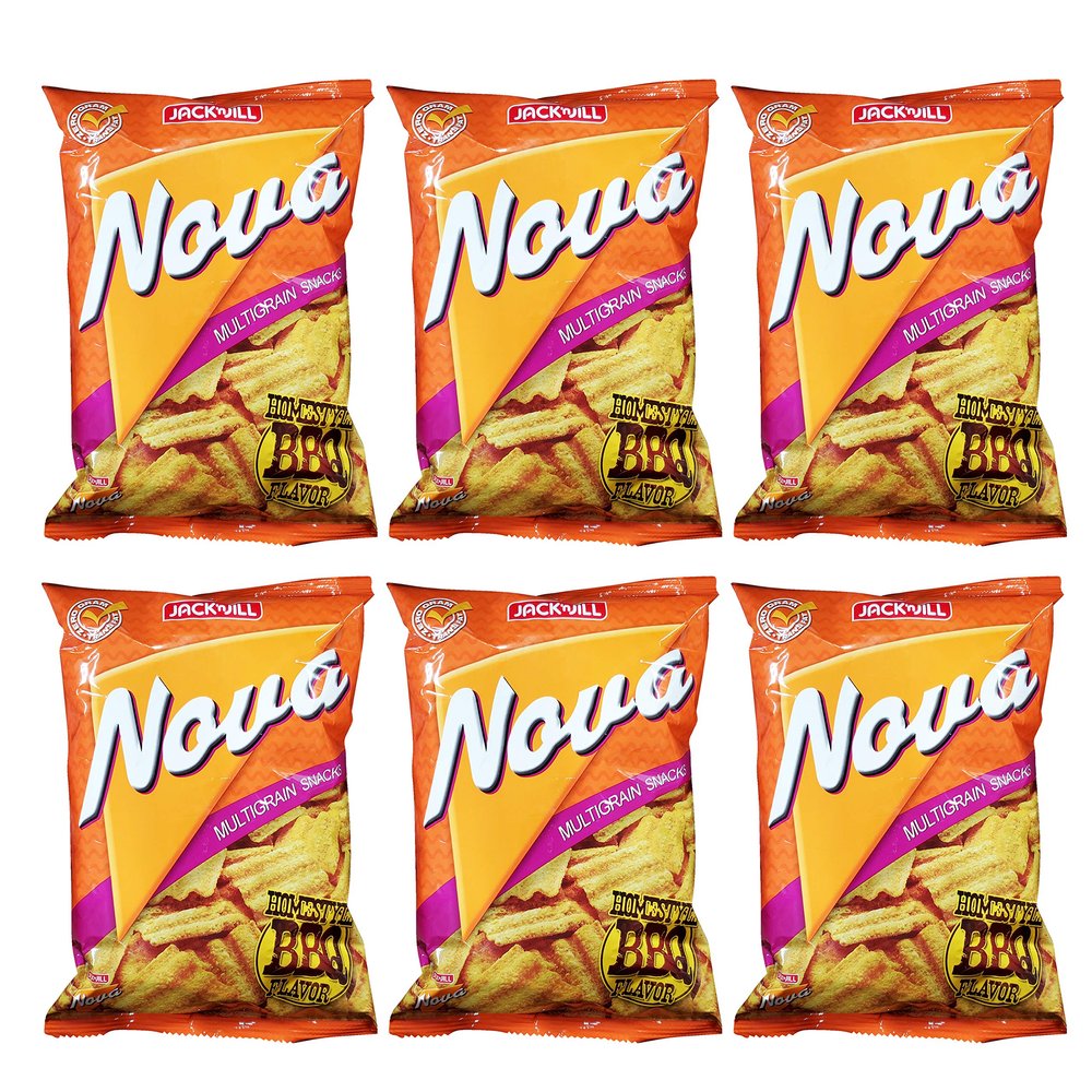 Jack'n Jill Nova Multigrain Homestyle BBQ Flavor Chips Snack (6 Pack, Total of 16.5oz)