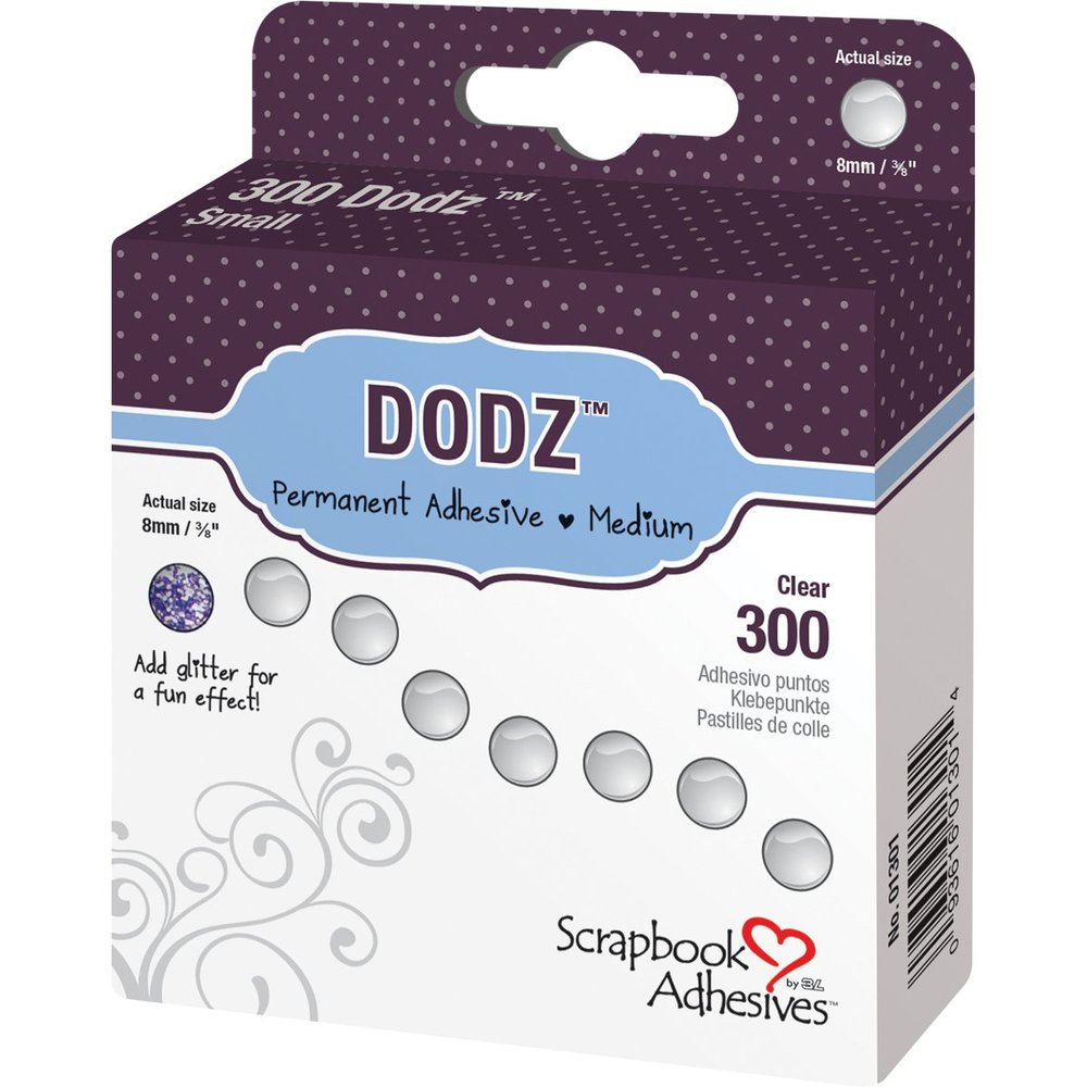 3L 013-01 Medium Dodz Adhesive Dot Roll, 0.375 in. - 300 per Pack