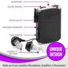 Sound Amplifier - Pocket Sound Voice Enhancer Device with Duo Mic/Ear Plus Extra Headphone and Microphone Set, Personal Hearing Amplifier Device by MEDca view 2