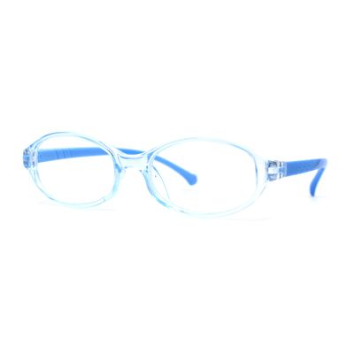 SA106 Kids Narrow Oval Plastic 100% Blue Light Filtering Computer Glasses Blue