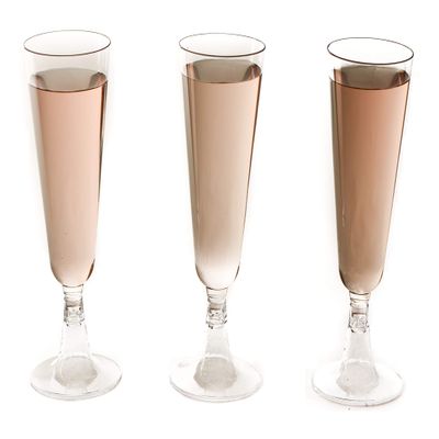 [40 PACK] Plastic Champagne Flutes 5 oz - Elegant Clear Disposable Flutes for Champagne, Mimosas, Cocktails, Wine, and Sodas, Perfect for Weddings, Parties, Celebrations, and Toasting Events