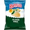 Ruffles Potato Chips, Jalapeno Ranch Flavored Snacks, 8 Oz Bag view 1
