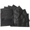 100 Pack Mylar Bags 6.3 x 9.4 Inches Resealable Smell Proof Bags for Storage Foil Pouch Bags Matte Black
