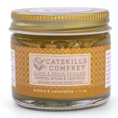 Catskills Comfrey, Arnica & Calendula (1oz)  3 in 1 Comfrey Salve for Bone Healing Organic  Comfrey Oil Cream, Only 4 Natural Ingredients  Home-Grown & Home-Made, Multi-use Natural Skincare