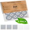 SUPERSCANDI 5 Pack Swedish Dishcloths for Kitchen - 100% Biodegradable & Compostable Reusable Paper Towels Washable, Food-Safe & Without Plastic - Dish Rags Suitable for Any Surface, Artdeco Blue view 2