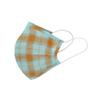 Pranamasks Green Brown Check Mask in Pure Linen, Reusable Washable Triple Layer with Filter Included view 1