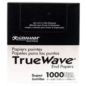 Graham Beauty True Wave End Papers Super Jumber 1000Ct 3" X 4.25" (Pack of 4)