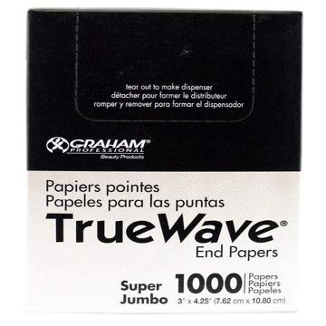 Graham Beauty True Wave End Papers Super Jumber 1000Ct 3" X 4.25" (Pack of 4)