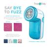 True & Tidy, Portable Fabric Shaver, Safely Removes Lint, Fabric Fluff and Fuzz Balls from All Types of Garments & Fabrics, LR-03, Aqua (Batteries not Included) view 4
