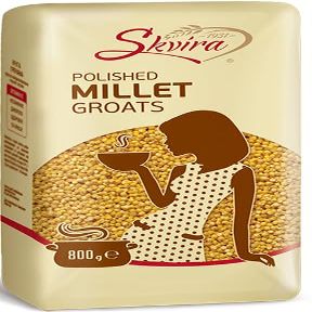 Skvira Hulled Millet Whole Grain Seeds Raw Bulk 800 g / 28.22 oz (3 Pack) Pshono