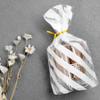 100pcs Gusseted cellophane Bags White Polka Dot Cookie Bags and Striped Plastic Candy Bag (Size 5"x8"x1.8"with Gold Twist Ties, Best Gusset Bag for Presenting Packaged Treats, Candy, Popcorn etc. view 4