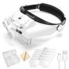 Dilzekui Headband Magnifying Glass with Light, Rechargeable Head Magnifying Glasses 1X to 14X, Magnifier Headset with 6 Detachable Lens, Hands Free Head Mount Magnifier for Close Work Jewelry Crafts view 1
