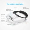 Dilzekui Headband Magnifying Glass with Light, Rechargeable Head Magnifying Glasses 1X to 14X, Magnifier Headset with 6 Detachable Lens, Hands Free Head Mount Magnifier for Close Work Jewelry Crafts view 4