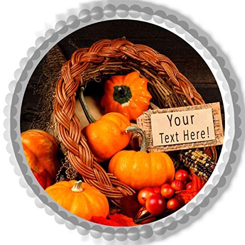 Thanksgiving IV - Edible Cake Topper - 6" round