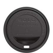 SOLO Dart TLB316 Traveler Cappuccino Style Dome Lid, Fits 10 Oz To 24 Oz Cups, Black, 100/sleeve, 10 Sleeves/carton