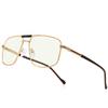 RB.Pilot Reading Glasses for Men Square Double Bridge Blue Light Blocking Computer Readers (gold, 5.00) view 1