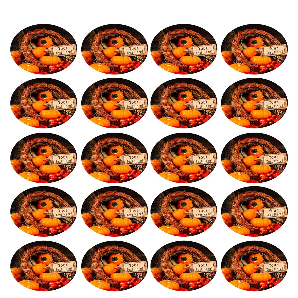 Thanksgiving IV - Edible Cupcake Toppers - 1.8" cupcake (20 pieces/sheet)