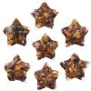 Amogeeli 7pcs Healing Orgone Tiger's Eye Stone Star Shaped Palm Pocket Stones Decoration for Home Desk Office Reiki Meditation view 1