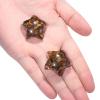 Amogeeli 7pcs Healing Orgone Tiger's Eye Stone Star Shaped Palm Pocket Stones Decoration for Home Desk Office Reiki Meditation view 3