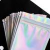 100 Pieces Mylar Holographic Resealable Bags - 3 x 4" Smell Proof Bags, Foil Pouch for Party Favor Food Storage (Holographic Color, 3 x 4 Inch) view 4