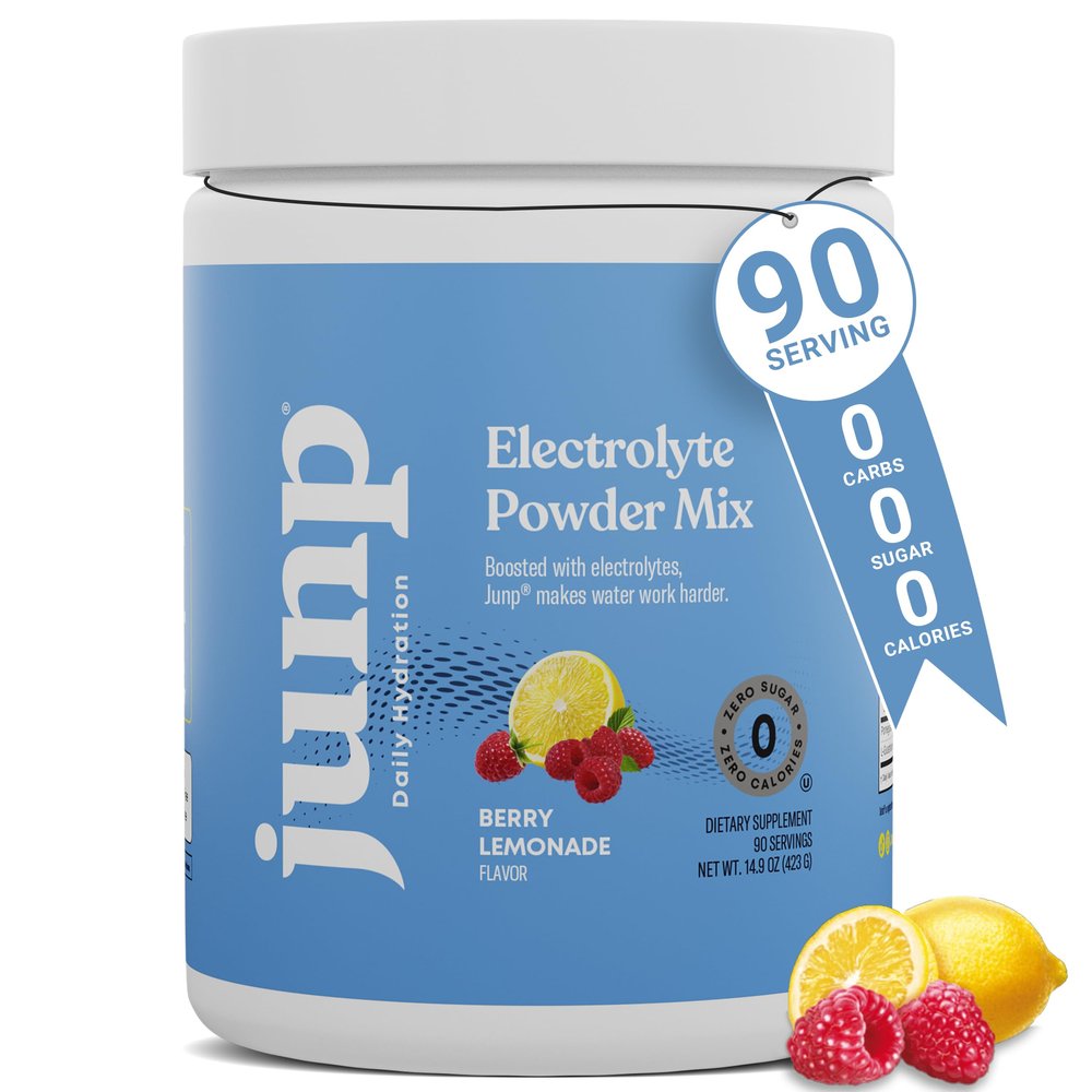 JUNP Electrolytes Powder No Sugar No Carbs Berry Lemonade Keto Electrolyte Drink Mix - Potassium & Salt Hydration Powder Electrolytes - Zero Calorie Sugar Free Electrolyte Powder, 90 Servings