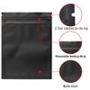 100 Pack Resealable Mylar Bags 7.1 x 10.2 Inch Smell Proof Bags Foil Pouch Flat Bag Matte Black view 3