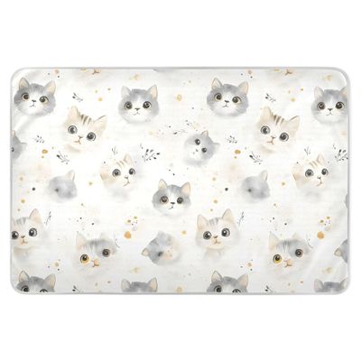 SEHANY Cute Cat Pattern Washable Bed Pads for Kids Toddlers, Waterproof Incontinence Bed Pads Reusable Underpads Mattress Protector Pee Pads for Adults Kids Seniors Dog , 34" x 52"