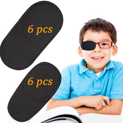 THSIREE 12PCS Eye Patches for Adults Kids, Medical Eye Patch for Glasses, Treat Lazy Eye Amblyopia Strabismus Patch, 2 Size